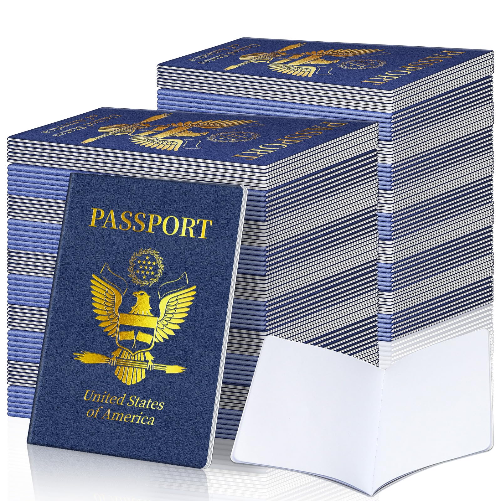 Kenburg 110 quaderni vuoti per passaporti falsi per bambini, diario di viaggio, 10 x 14 cm, quaderno per passaporto, viaggi mondiali, fingere attività, progetti scolastici, feste a tema, bomboniere