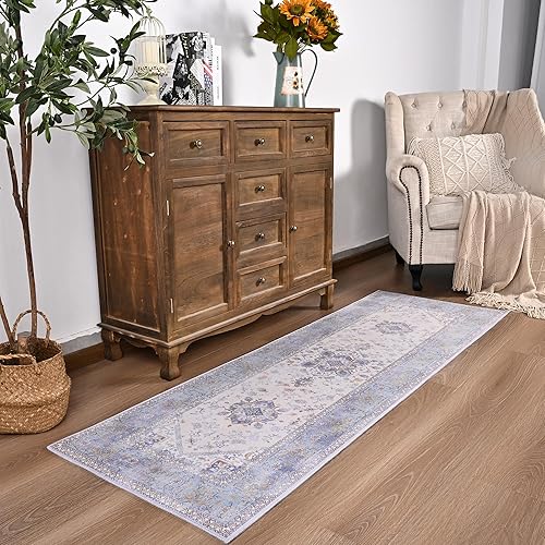 Miniatura 7 de ST. BRIDGE Alfombra de pasillo de 2 x 6 pies, lavable para pasillo, entrada, dormitorio, antideslizante, cocina, baño, lavandería, alfombra