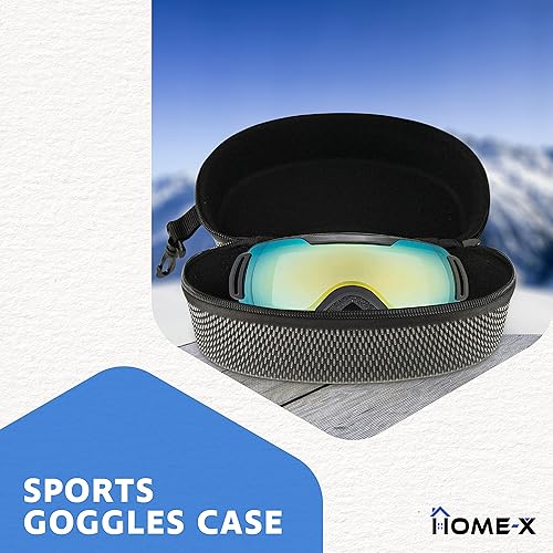 Miniatura 2 de Home-X Sport Goggles Case, Safety Glasses Case, Zippered Hard-Shell Glasses Case, 8" L x 4  W x 4" H, Blue