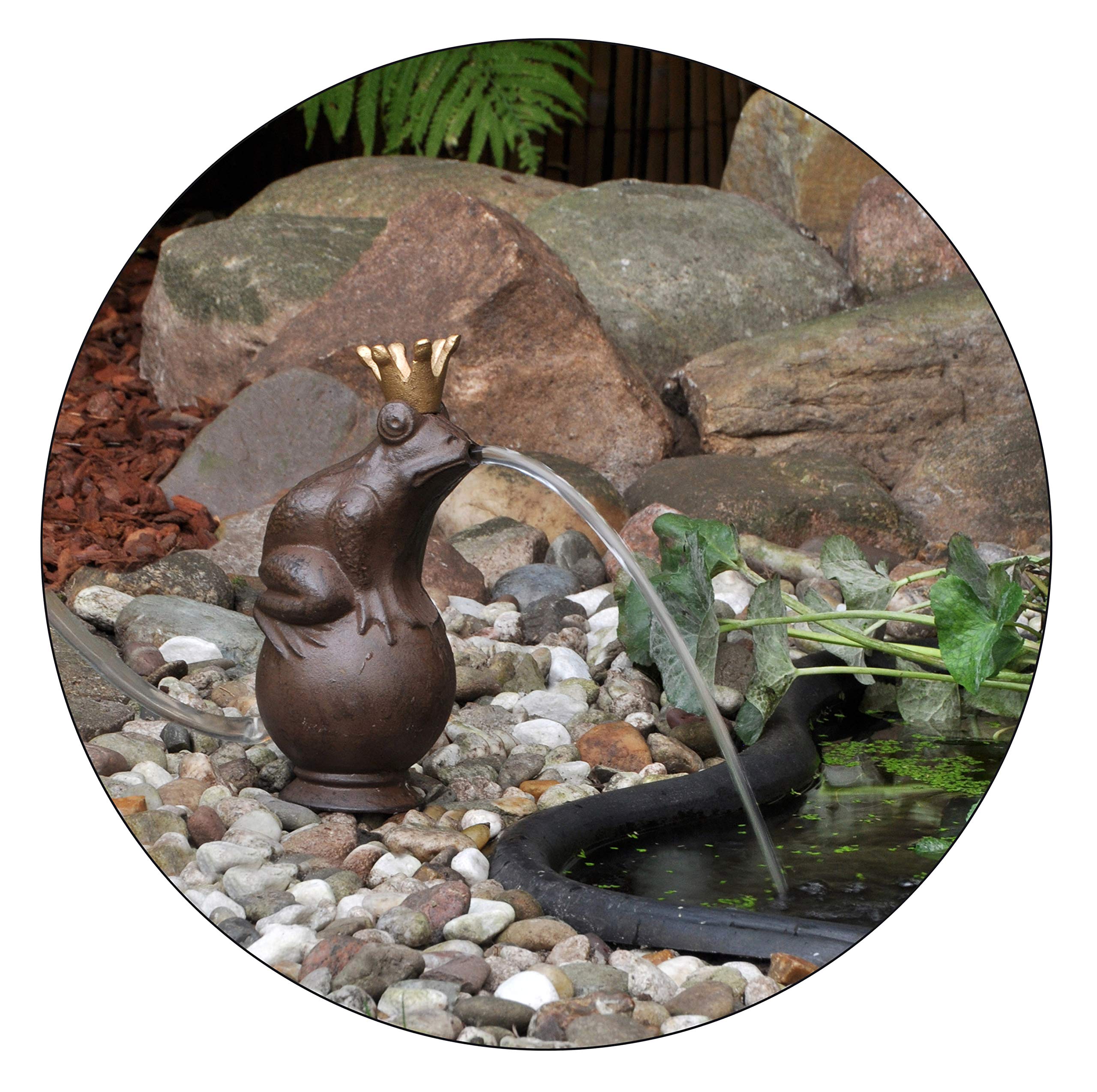 Fontaine à Eau Métal Figurine Sculpture Grenouille Jardin