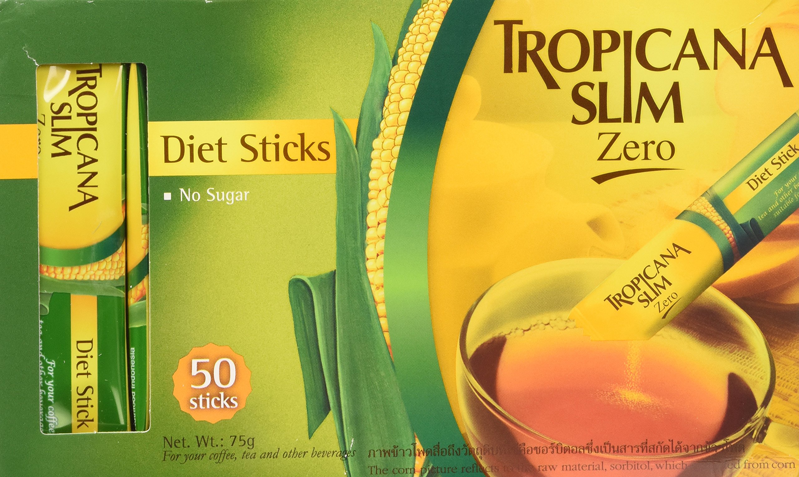 Buy Tropicana Slim Corn Extracted Sweetener Zero Calorie 50 Sticks