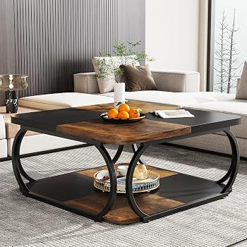 Table basse contemporaine deux niveaux
