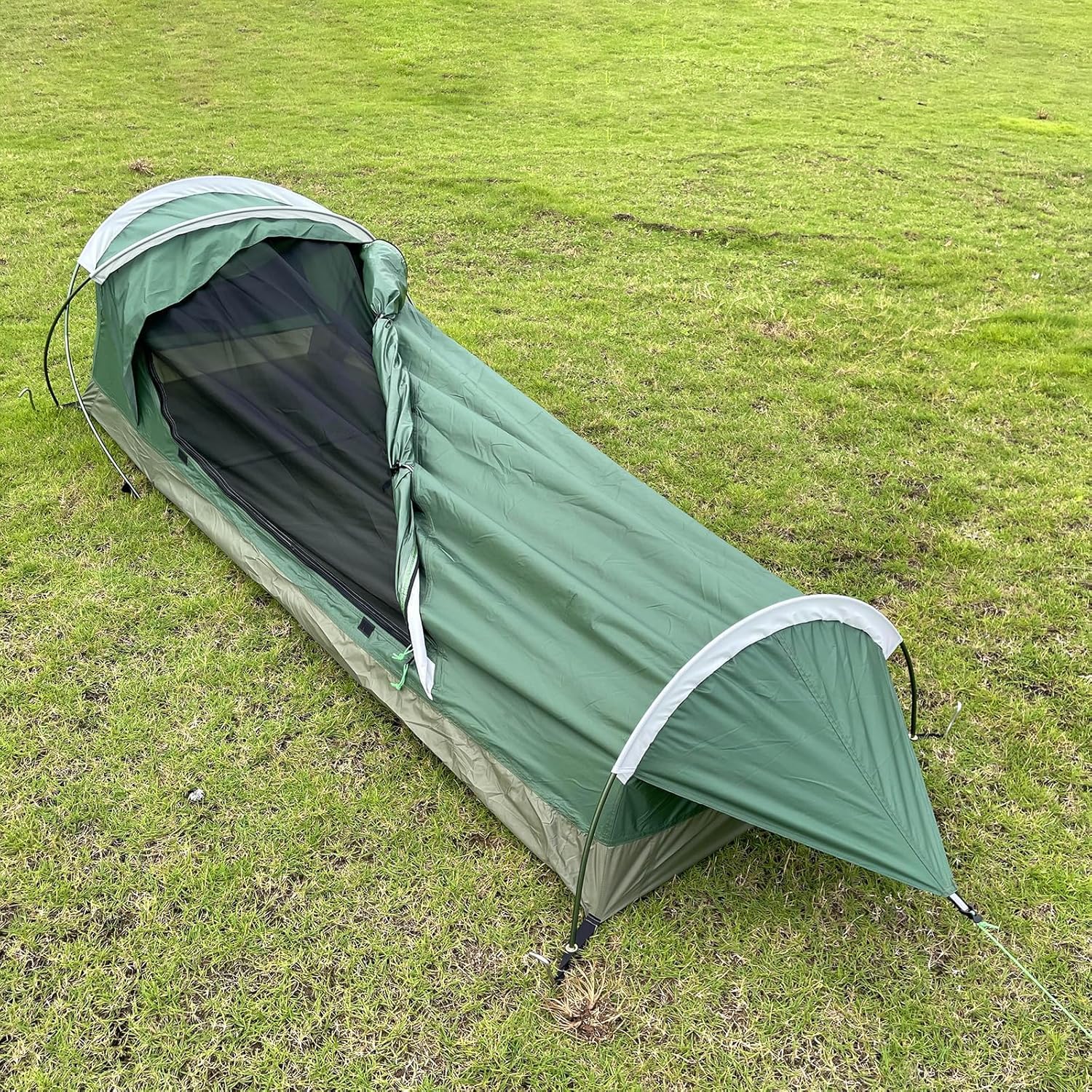 GEERTOP Solo Bivy Ultralekki, wodoodporny namiot dla 1 osoby, na kemping, wędrówki, polowanie, do survivalu, na zewnątrz, łatwy montaż