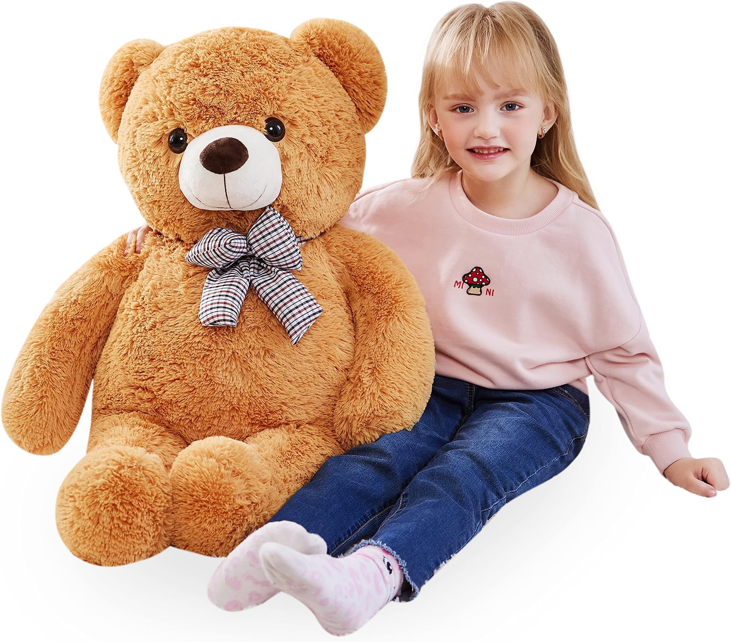 IKASA Giant Teddy Bear Plush Toy Stuffed Animals (Brown, 30 inches)