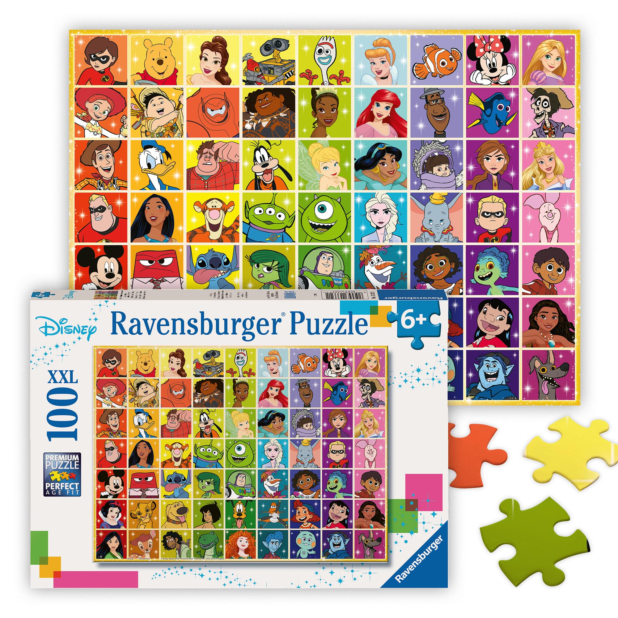 Kinderpuzzle 100 XXL Teile - Disney Classics - Disneys bunte Farbenwelt