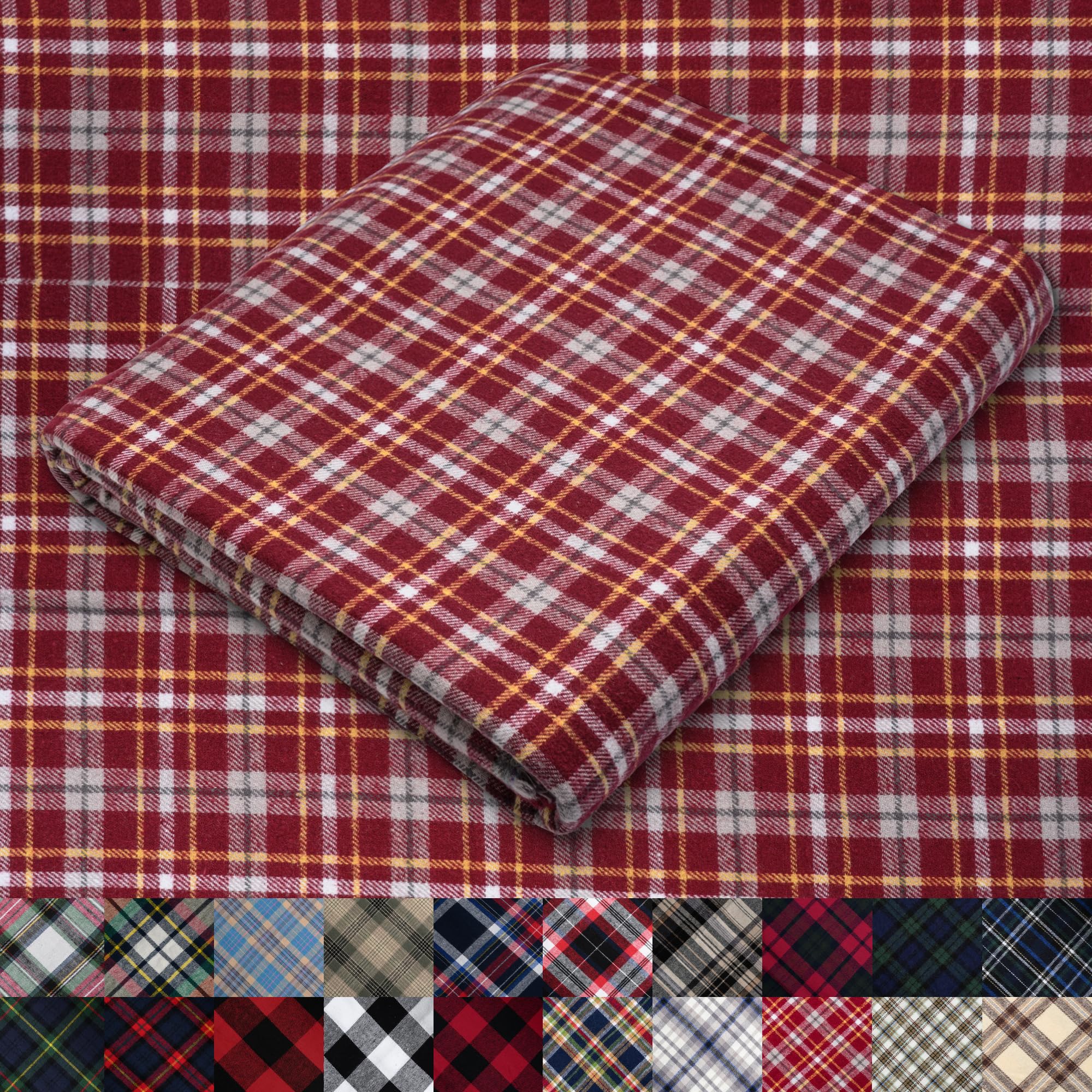 Pico Textiles 1 Yard Blue and Green Blackwatch Tartan Plaid Flannel Fabric - 60" Wide - 100% Cotton - Sold by The Yard - for Shirts, Scarves, Pajamas & Receiving Blankets — view 56