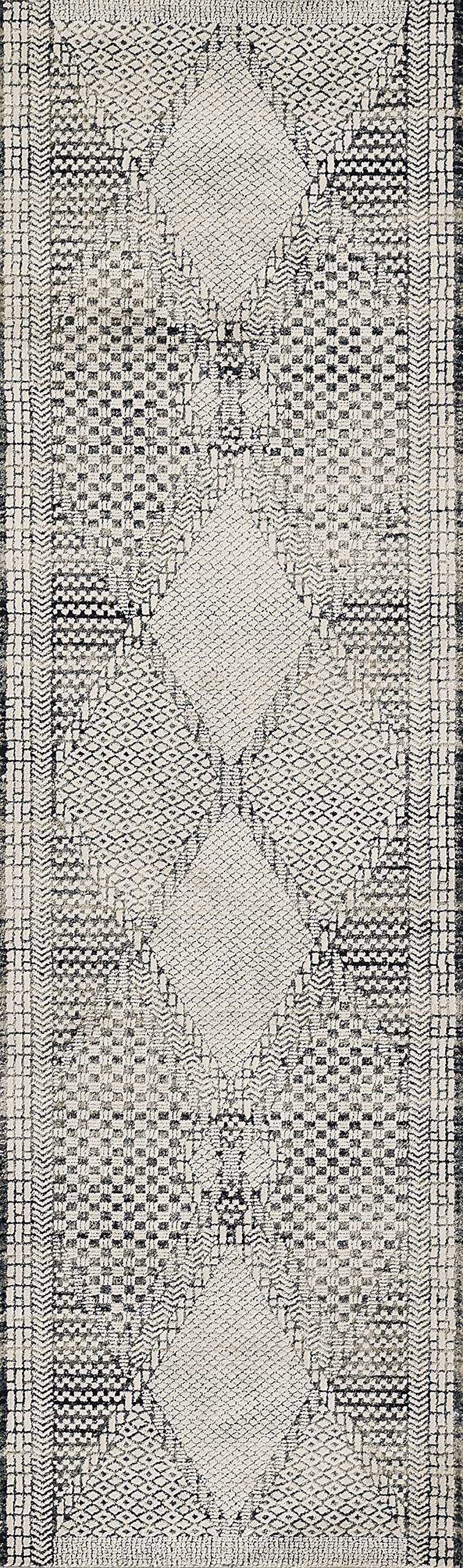 Momeni Noho Polyester Area Rug, Ivory, 2'3" X 7'6" Runner Rug for Living Room, Dining Room, Bedroom, Hallways, and Kitchen