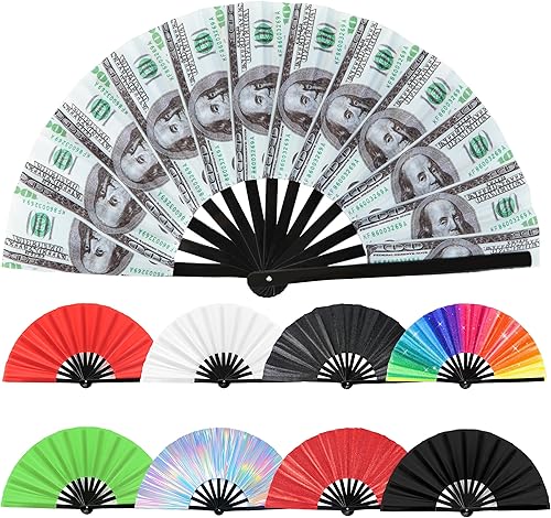 Miniatura 8 de Joyclub Ventiladores para botas de baile de línea en el suelo, ventilador de mano aplaudiendo ventilador plegable para kung chino (paquete de 1,