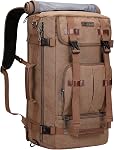 WITZMAN Canvas Backpack Vintage Travel Backpack Large Laptop Bags Convertible Shoulder Rucksack