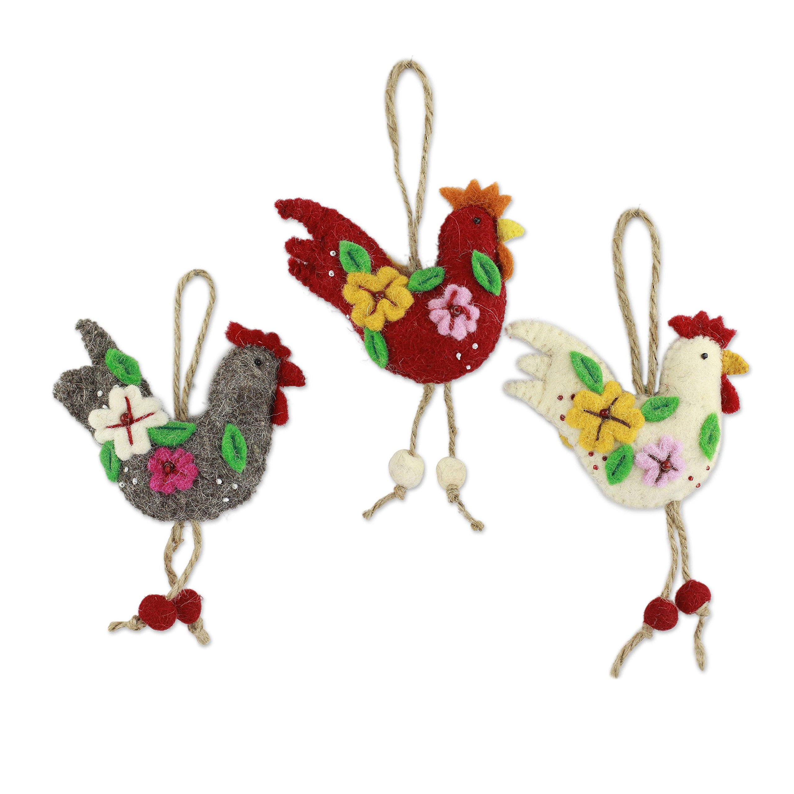 3 french hens christmas ornament Clearance