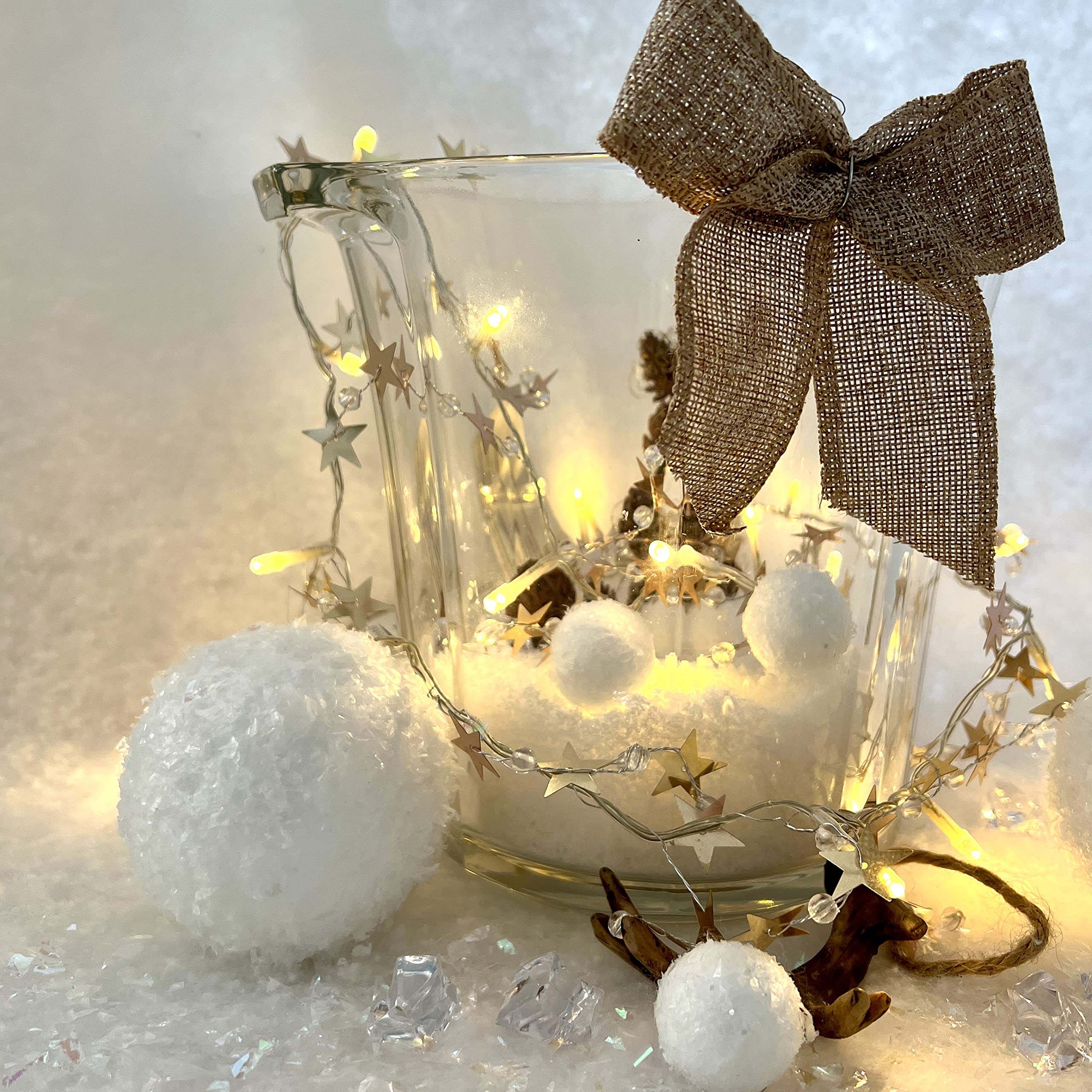 Diamant-Schnee 5 kg (EUR 9,98/kg), Streuschnee, Dekoschnee, Kunstschnee mit Irisfolien-Flocken