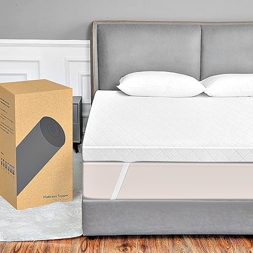 Miniatura 7 de Cistny Cubrecolchón de espuma viscoelástica, tamaño individual de 3 pulgadas, cubrecolchón de espuma individual para aliviar la presión del dolor de