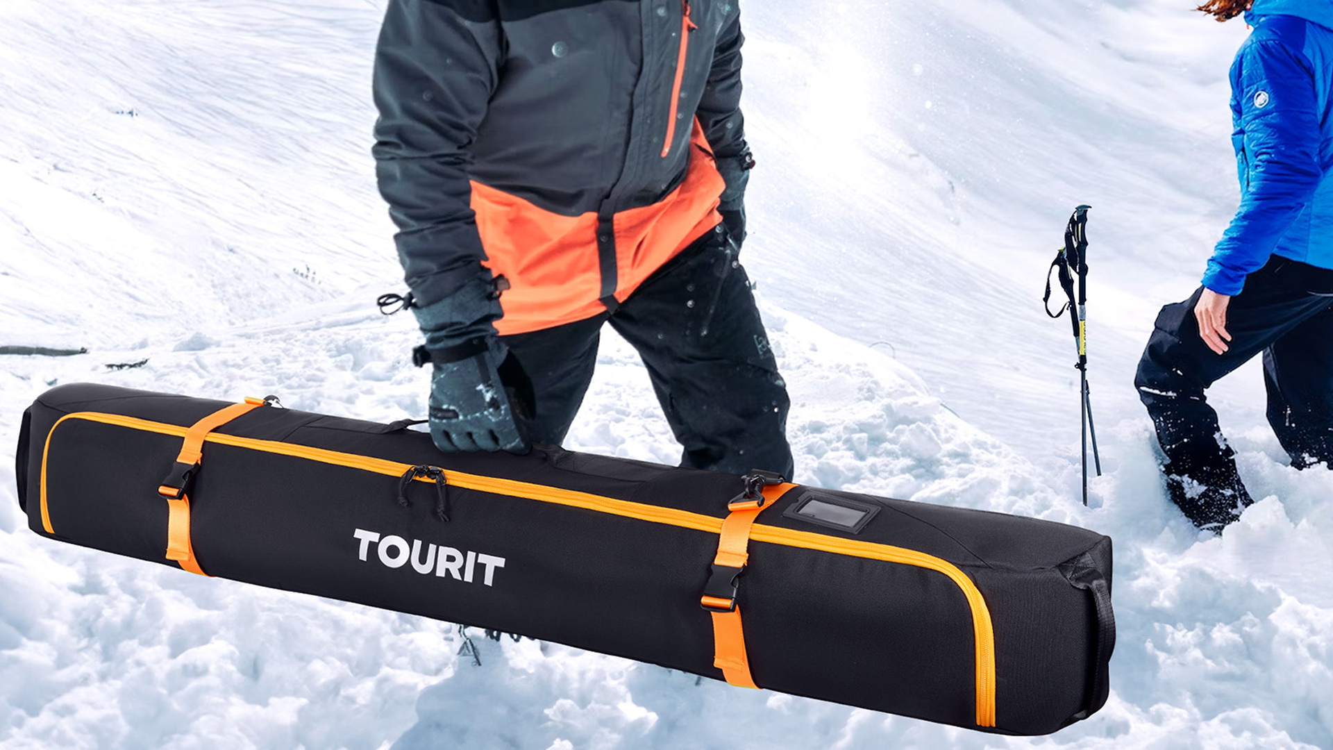 Snowboard Travel Bag SporTUBE Traveler Boot Bag - Black Blue Ski