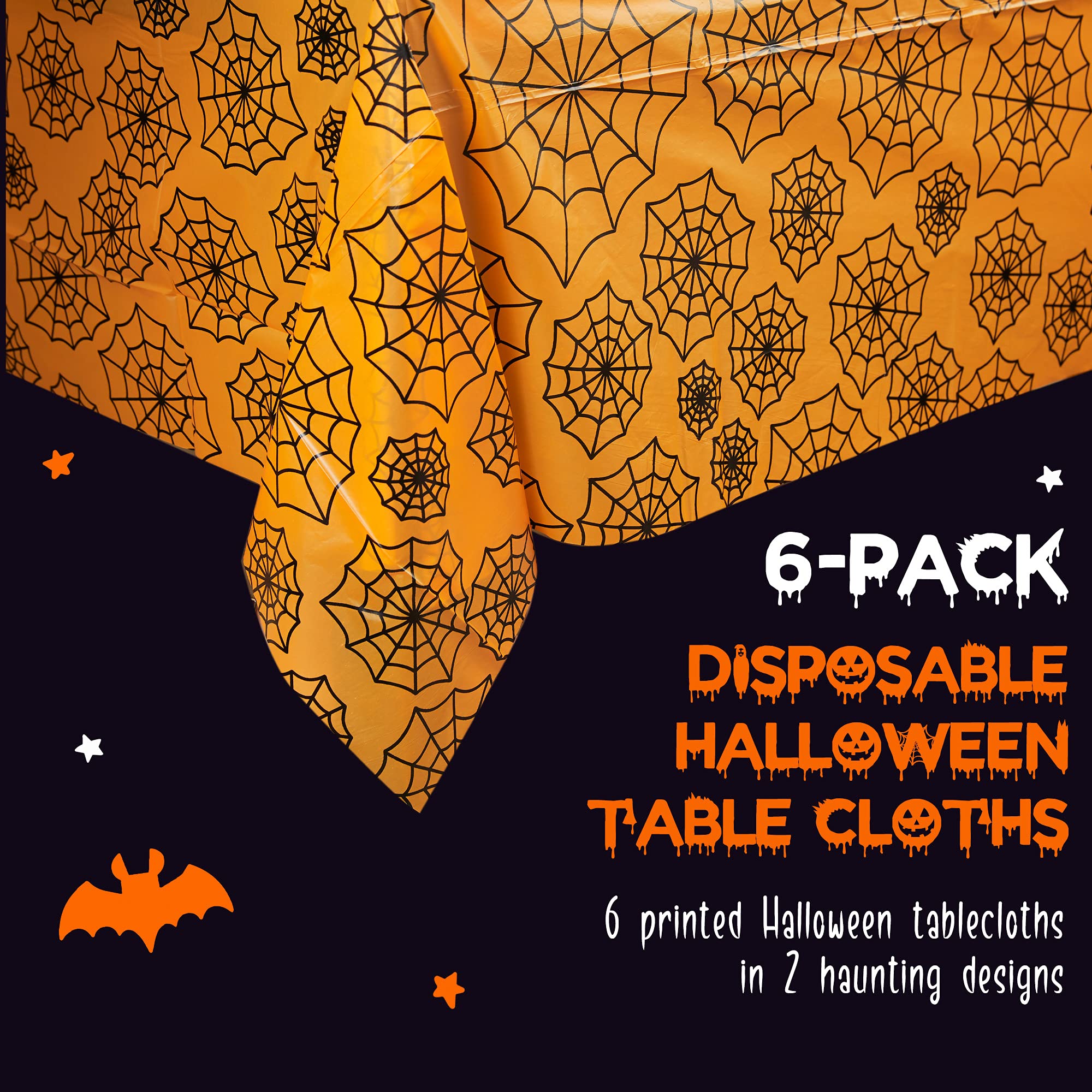 Halloween Tischdecke Mit Ziegelstein-Muster - 137x274 Cm, Wasserdicht Für Mottopartys