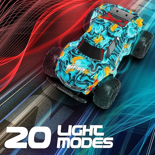 Miniatura 3 de Haijon Coches de control remoto 116 con 4 luces LED, juguete rápido todoterreno, camión RC y control remoto, Mosasaurus RC Boat Dinosaurs, juguetes