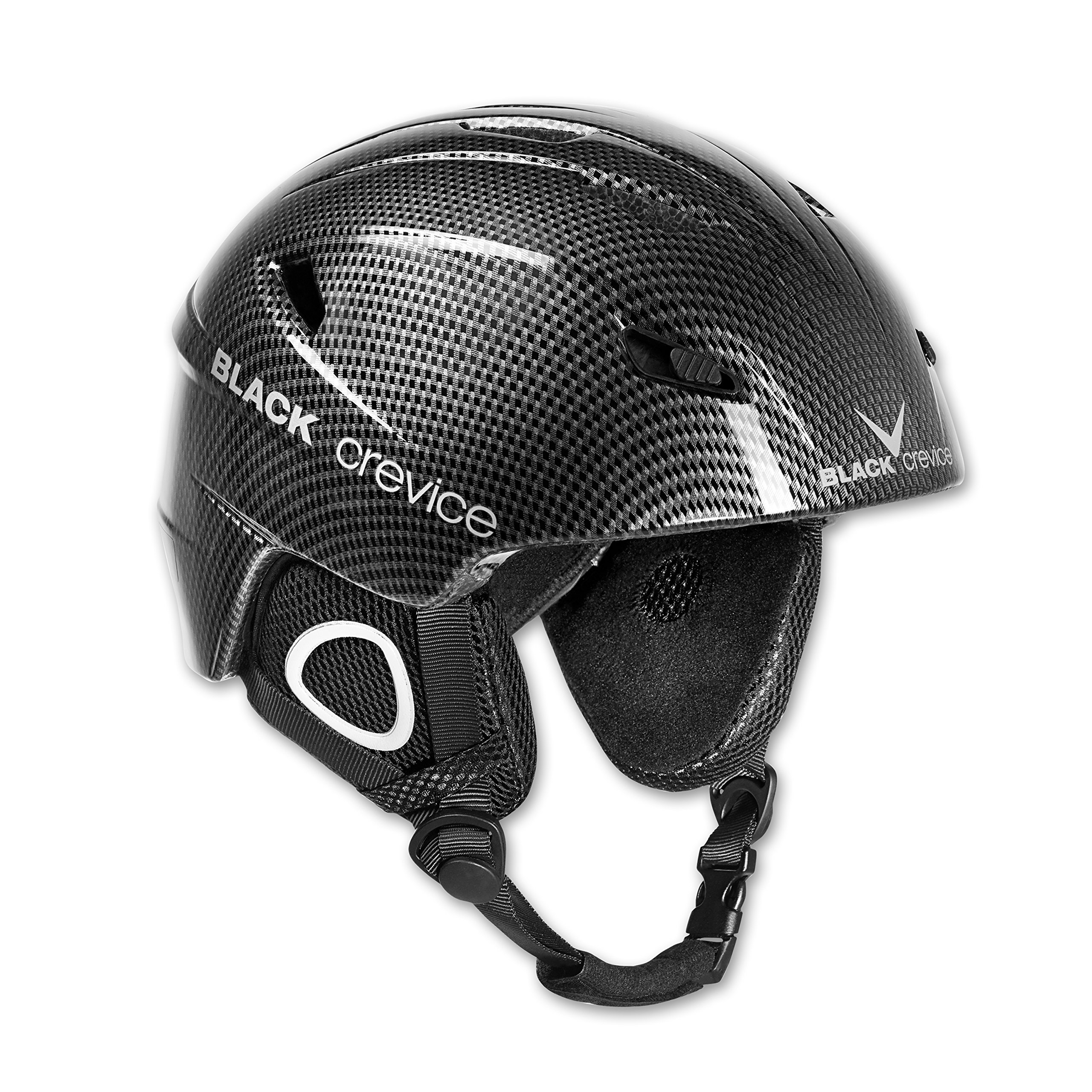 Black Crevice Kitzbühel Ski Helmet grey schwarz carbon Size:S