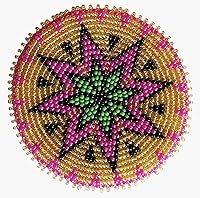 Vista 15 de Parche de roseta de cuentas de semilla con medallón 2.5 pulgadas redondo (Águila Calva 1)