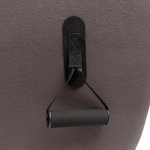 Miniatura 8 de Avana Chakra Yoga Chaise - 2 reposacabezas ajustables y asas con correas ajustables, micro terciopelomicrobucle, rojo y gris