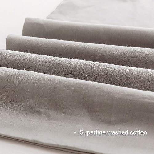 Miniatura 2 de HeimenAogo Juego de funda de edredón de algodón egipcio tamaño Queen, funda de edredón ultrasuave y transpirable con cierre de cremallera, funda de