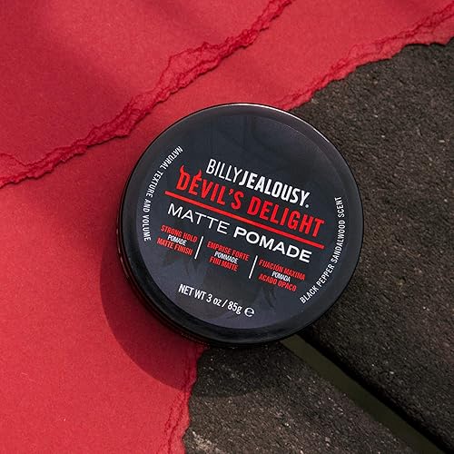 Miniatura 5 de Billy Jealousy Devil's Delight - Pomada mate para hombres añade volumen y definición, fórmula a base de agua de fuerte fijación con aroma a sándalo