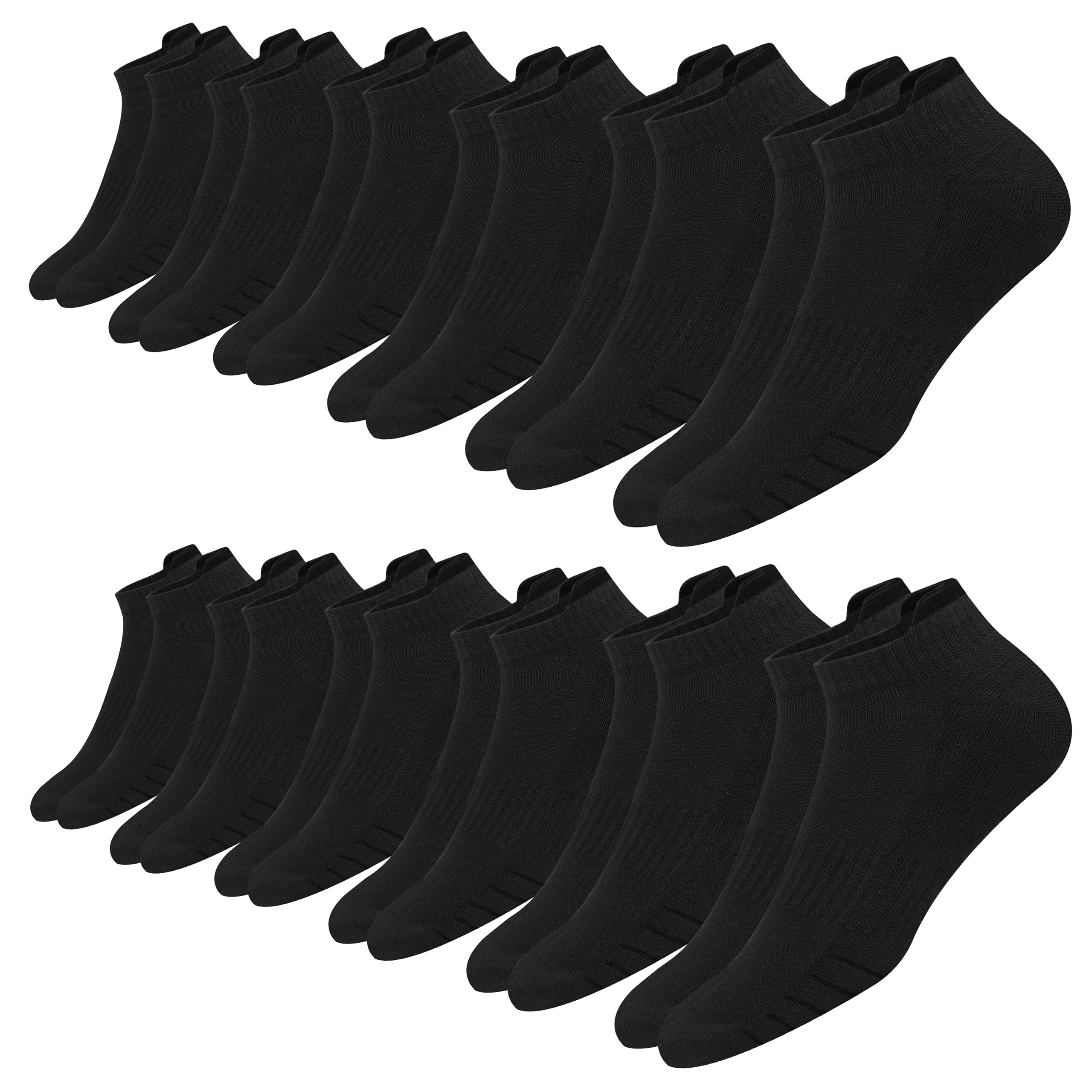 KOPNHAGN12P Men's Sports Socks Training Ankle Socks for Running, Gym Men & Women Low Cut Socks, 12 Pairs