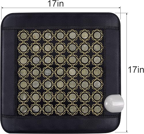 Miniatura 2 de Almohadilla térmica de jade natural, temperatura ajustable y temporizador automático apagado, regalos para mujereshombrespapámamá (17 x 17)