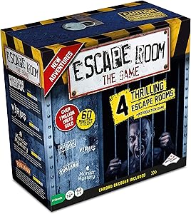 Escape Room The Game, Version 2 - with 4 Thrilling Escape Rooms | Solve The Mystery Board Game for Adults and Teens