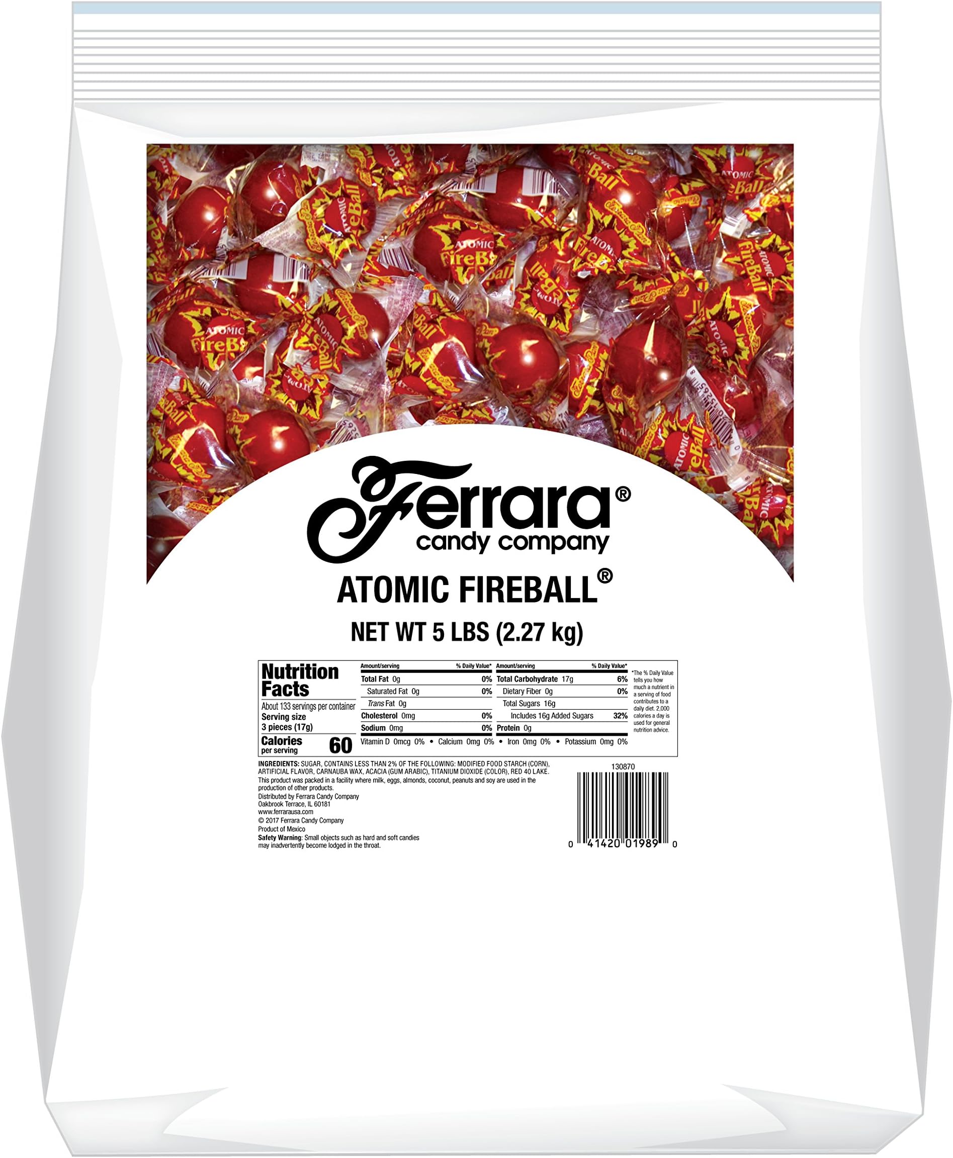 Atomic Fireballs Candy, 5 Pound Bulk Bag
