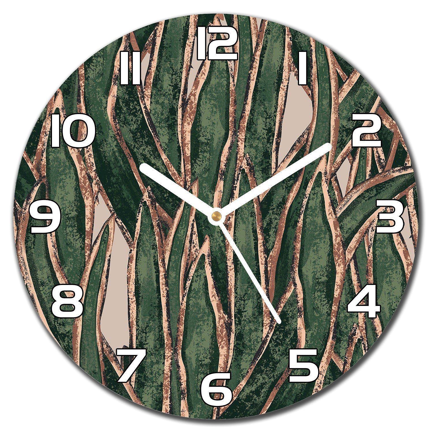 Horloge en verre murale 30 cm pour embellir un mur blanc facilement