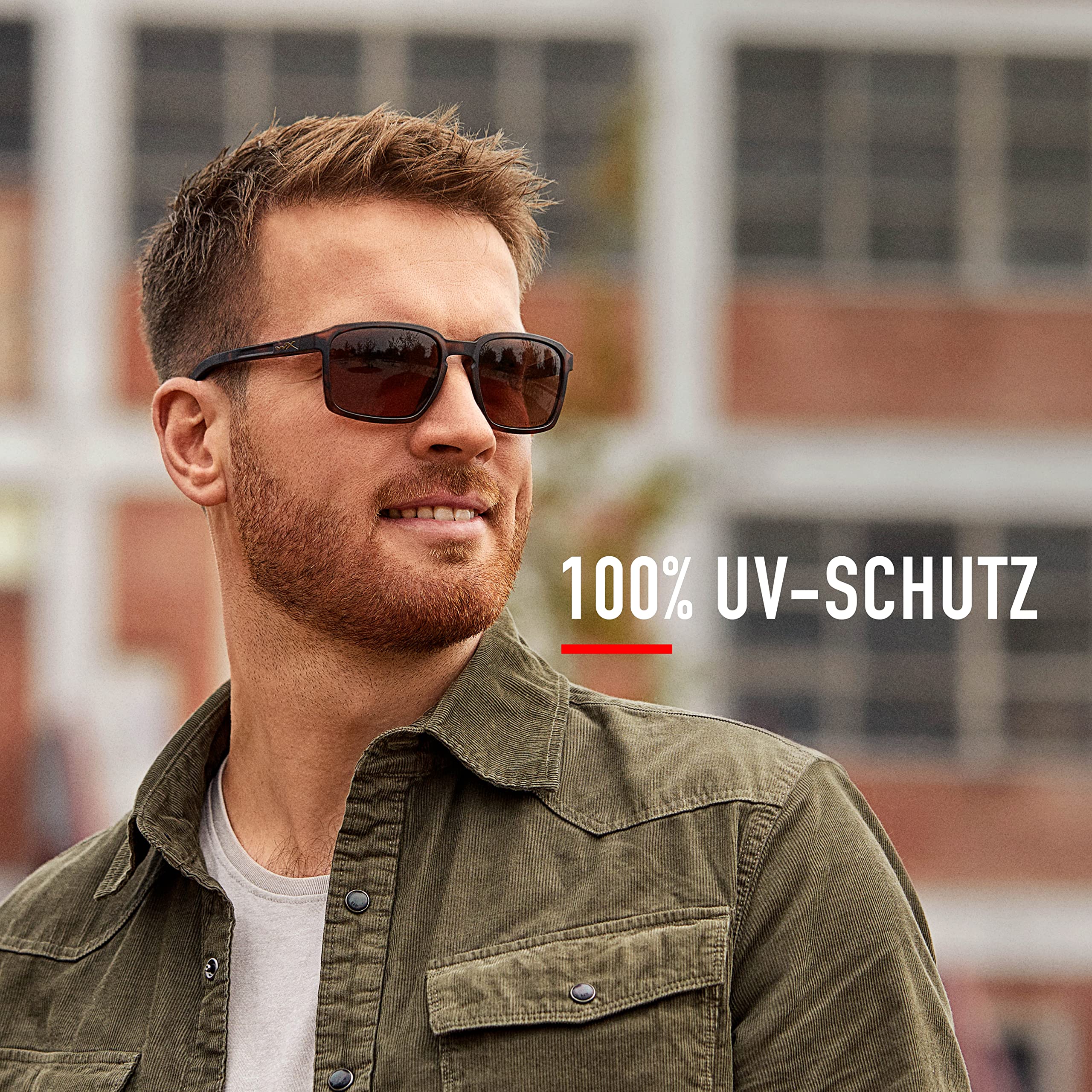 Wiley X │ WX Alfa | Sonnenbrille Herren │ Ideal bei Outdoor-Aktivitäten | Sport Fahrradbrille Laufbrille Fischen Wandern │ Sportbrille │ 100% UVA/UVB-Schutz