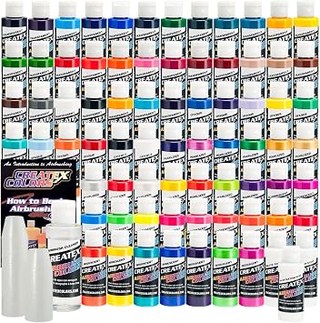 74 COLOR CREATEX COLORS PAINT SET-Airbrush-Hobby-Craft