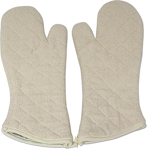 Nouvelle Legende Guantes de horno acolchados de algodón de larga duración, protección contra el calor, 17 pulgadas, juego de 2