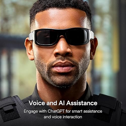 Vista 4 de Gafas de Seguridad Inteligentes Lucyd Armor, Montura TR90, Lentes Adaptables a la Luz, Altavoces de Oído Abierto y Micrófono - ANSI Z87.1