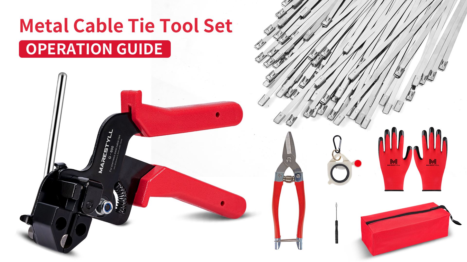 Amazon.com: Metal Zip Ties Gun Set-For Fastening And Cutting Tie