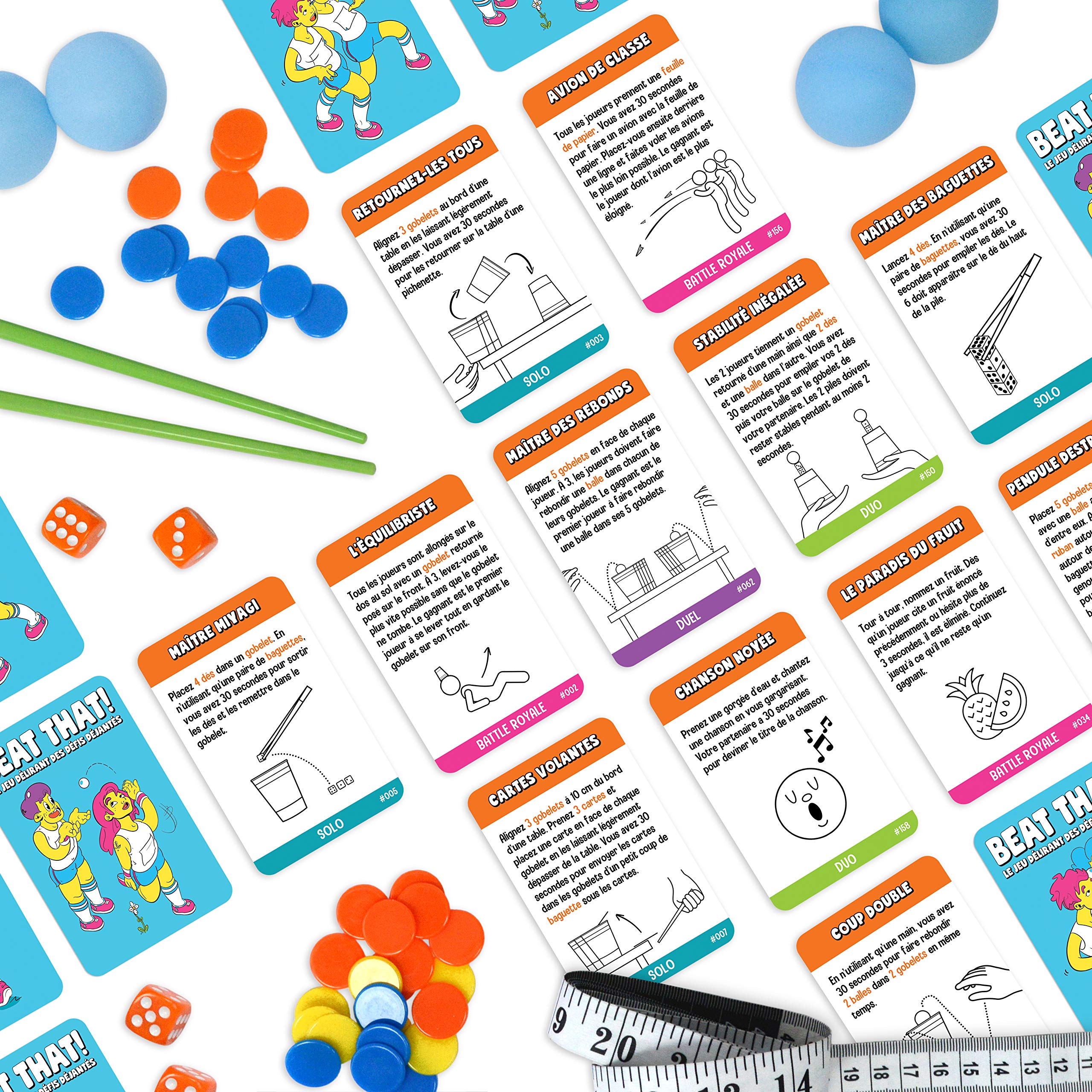 BEAT THAT! - Il Gioco Delirante delle sfide pazze da affrontare con la famiglia o gli amici - Gioco di società per Bambini, Adolescenti e Adulti