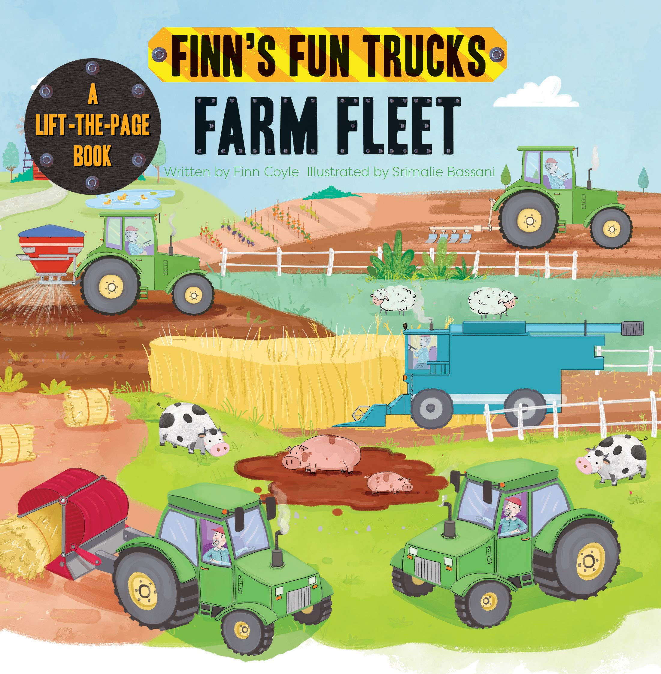 Truckin' Farm Garden様　パウダーブルー10本 Farm Fleet: A Lift-the-Page Truck Book (Finn's Fun Trucks