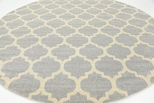 Vista 316 de Unique Loom Trellis Collection - Alfombra estilo marroquí de enrejado gris oscuro (8' 0 pies x 11' 0 pies)