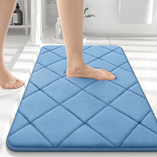 Miniatura 234 de OLANLY Tapete de baño de espuma viscoelástica de 24 x 16 pulgadas, ultra suave y absorbente, lavable a máquina, cómodo tapete de baño para suelo de