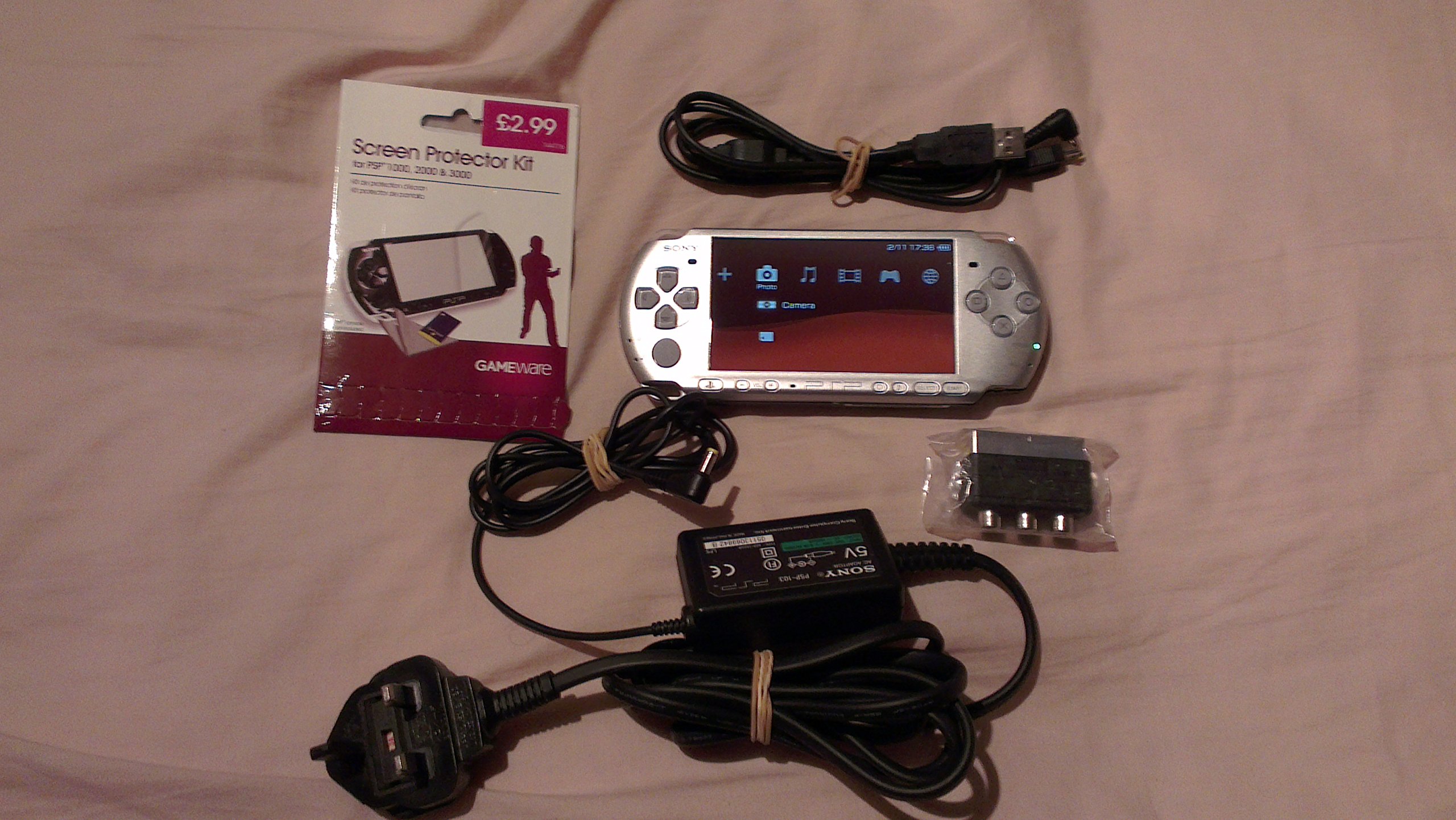 Sony Psp 3000 Series Slim And Lite Handheld Console Silver
