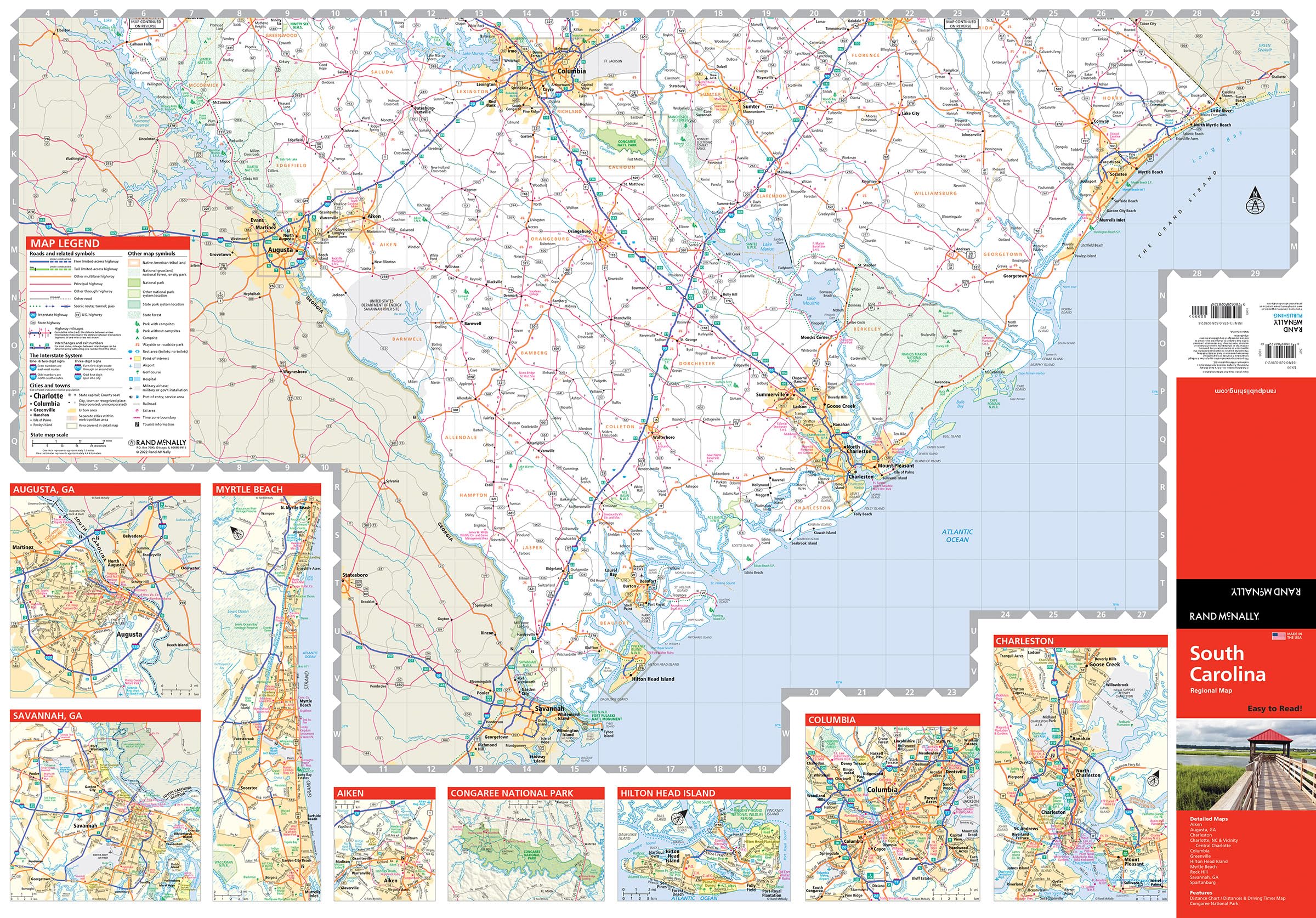 Rand McNally Easy to Read: South Carolina State Map - Image 3