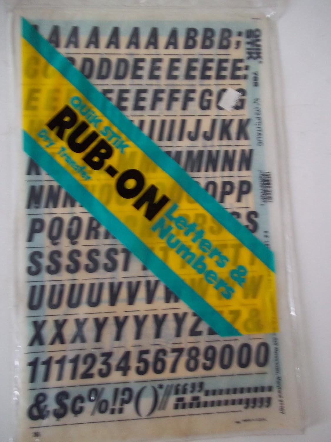 Amazon.com: Quik Stik, 765, Rub-On, Dry Transfer, Letters & Numbers, 3/ ...