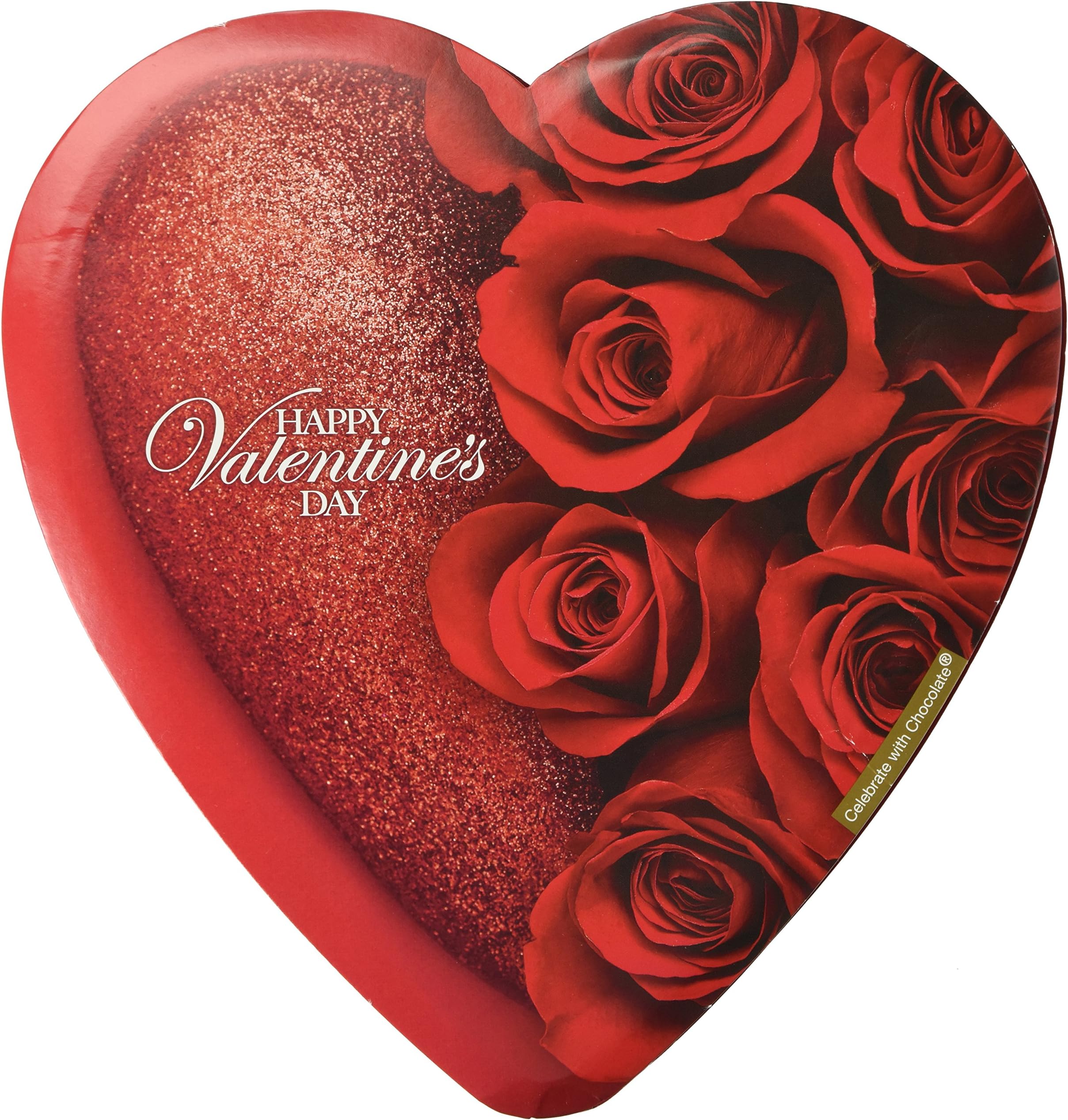 Elmer Celebrate with Chocolate Assorted Chocolates, 6.8 Ounce Valentine Heart Box (Rose Design Varies)