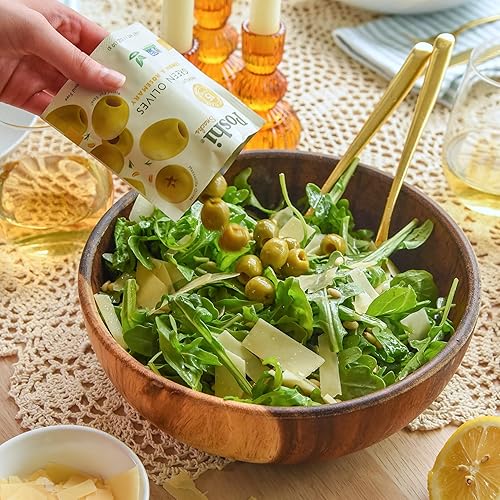 Vista 41 de Poshi Olives + Veggies Variedad de aceitunas enteras sin hueso de 4 sabores Poshi 4 sabores Vegano, Kosher, sin gluten + Snacks saludables