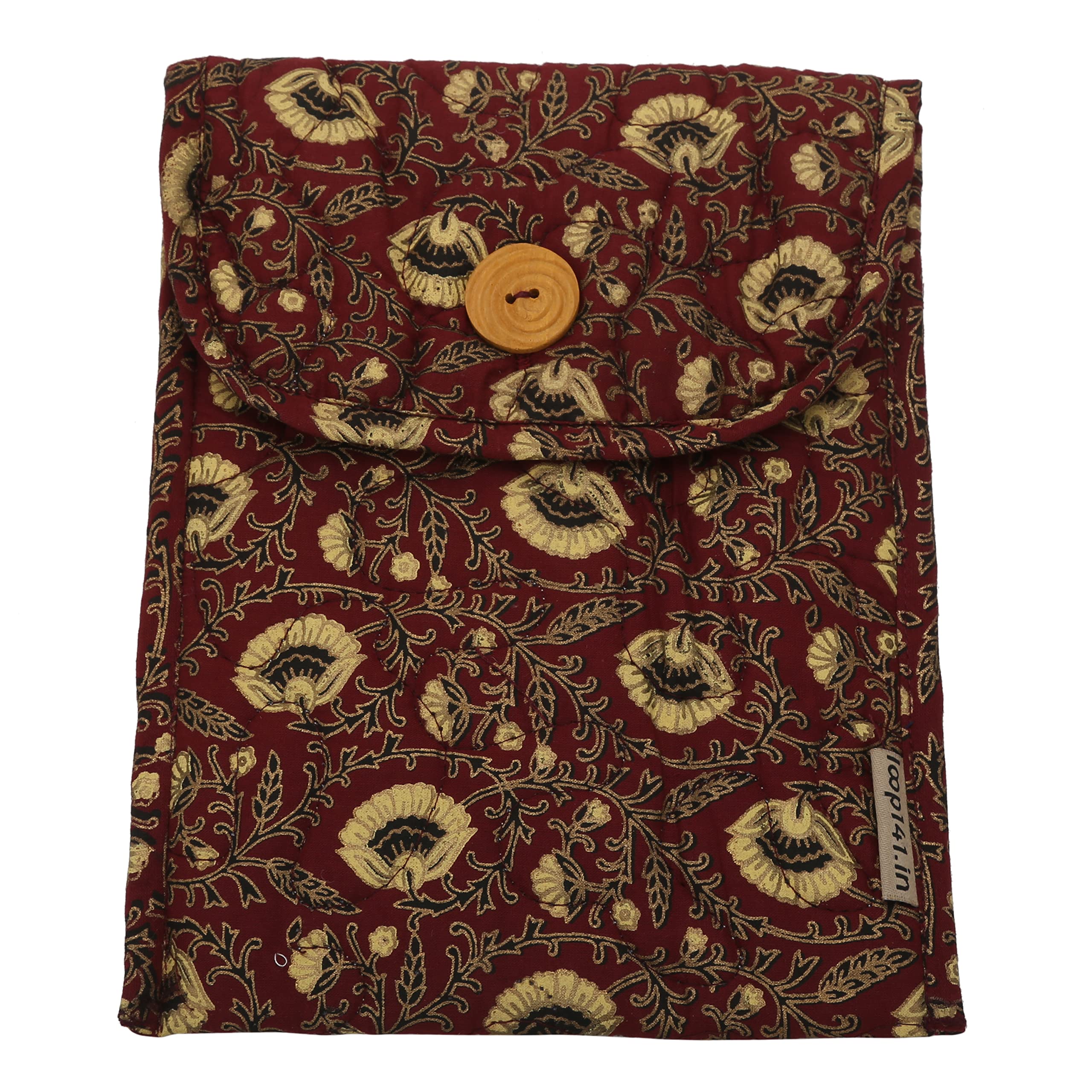 Jaipur Classic Protective 6" Sleeve Cotton Quilted Fabric Cover Pouch Bag fits Amazon Kindle Paperwhite, Voyage/All Kindle (10th Gen, 2020) (Red 10)