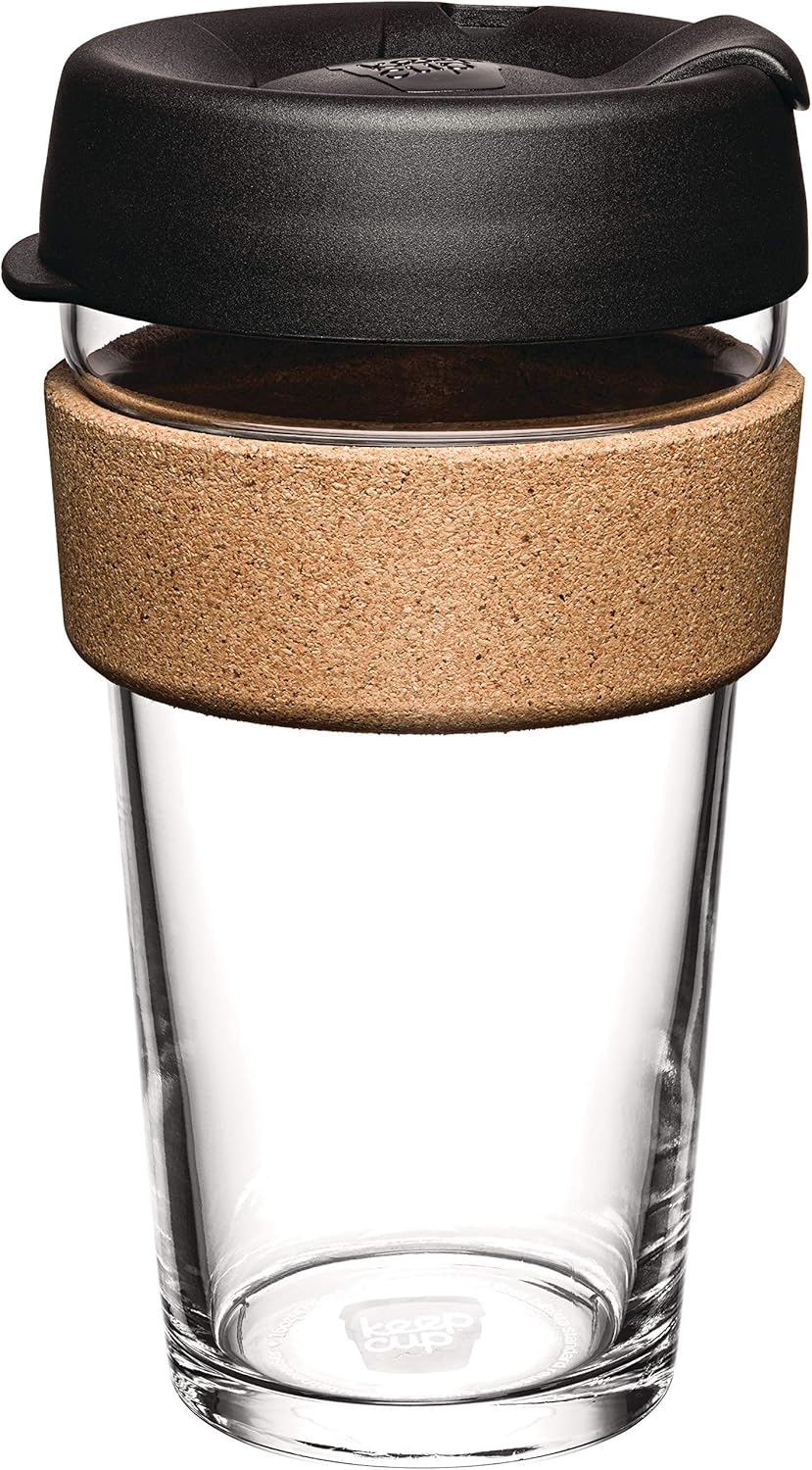 KeepCup Reusable Tempered Glass Coffee Cup Travel Mug with Splash