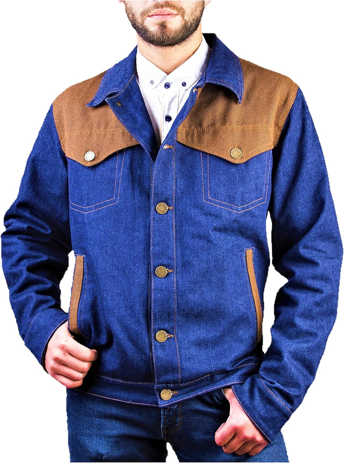 Denim Jacket for Men with unique Alpaca Fabric. Limited Edition.