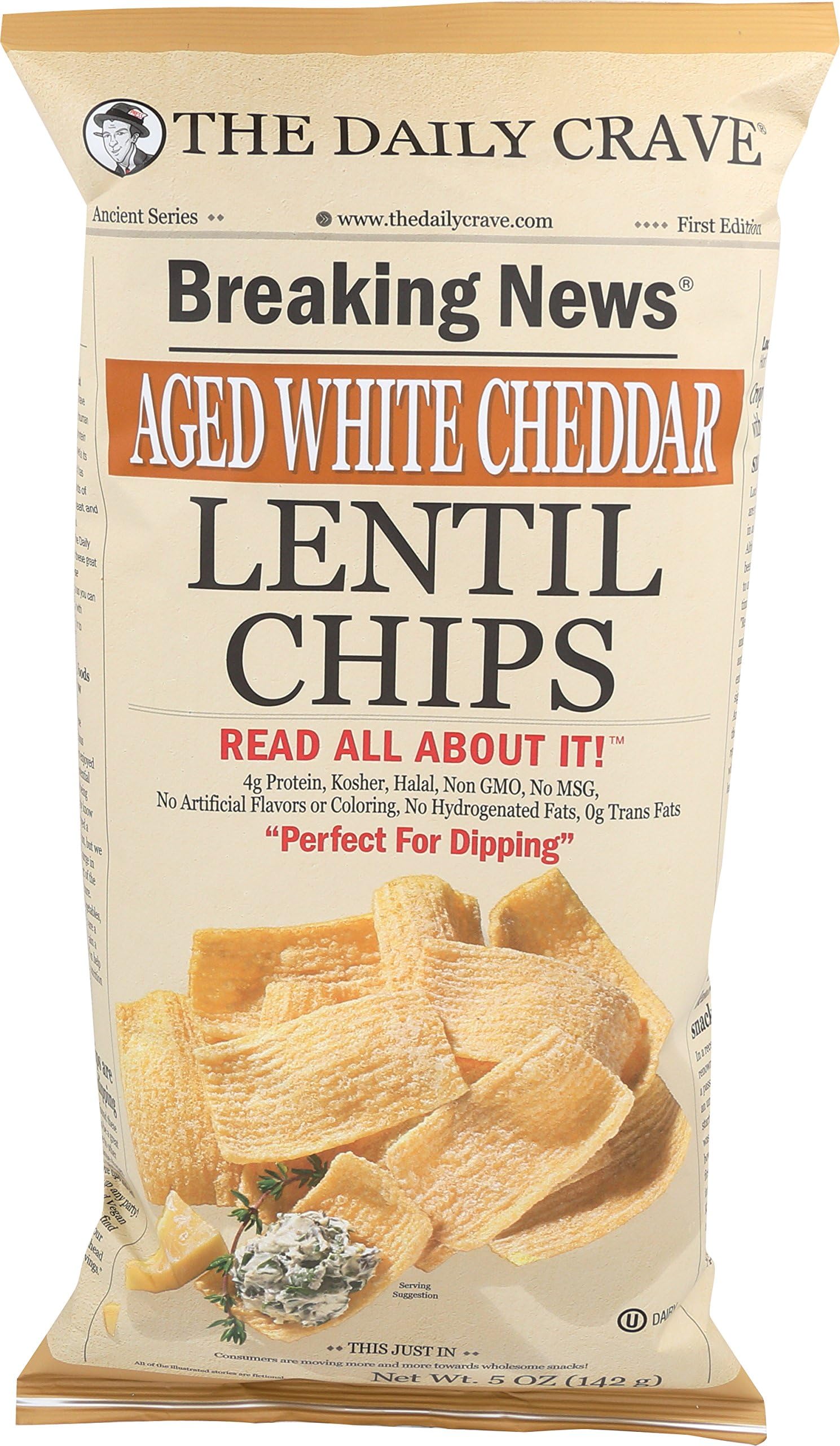 Chip Lentil Aged Wheat Cheddar, 5 oz