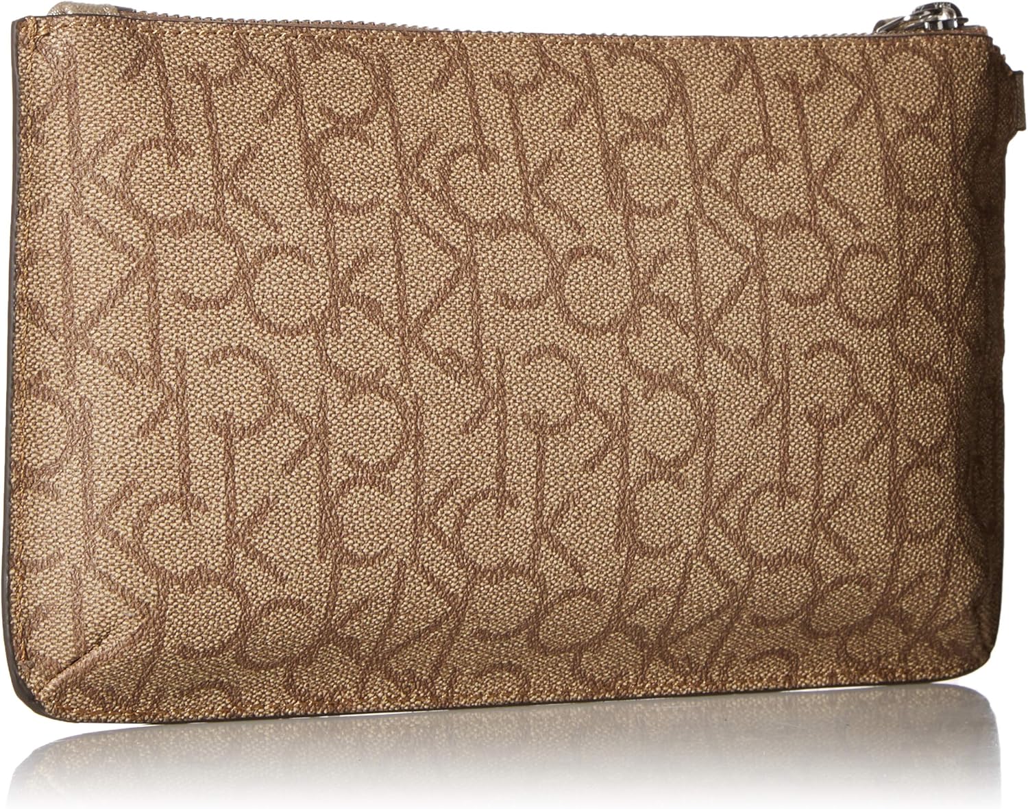 Calvin Klein Key Item Top Zip Monogram Wristlet Clutch