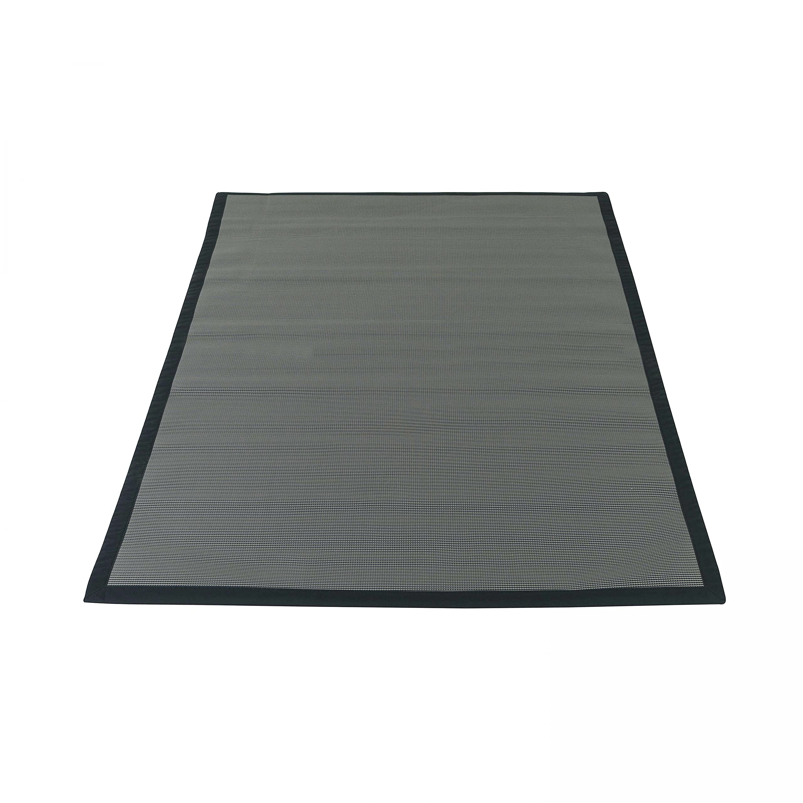 Solys Tapis Barbecue et plancha en PVC Noir 150 x 120 cm