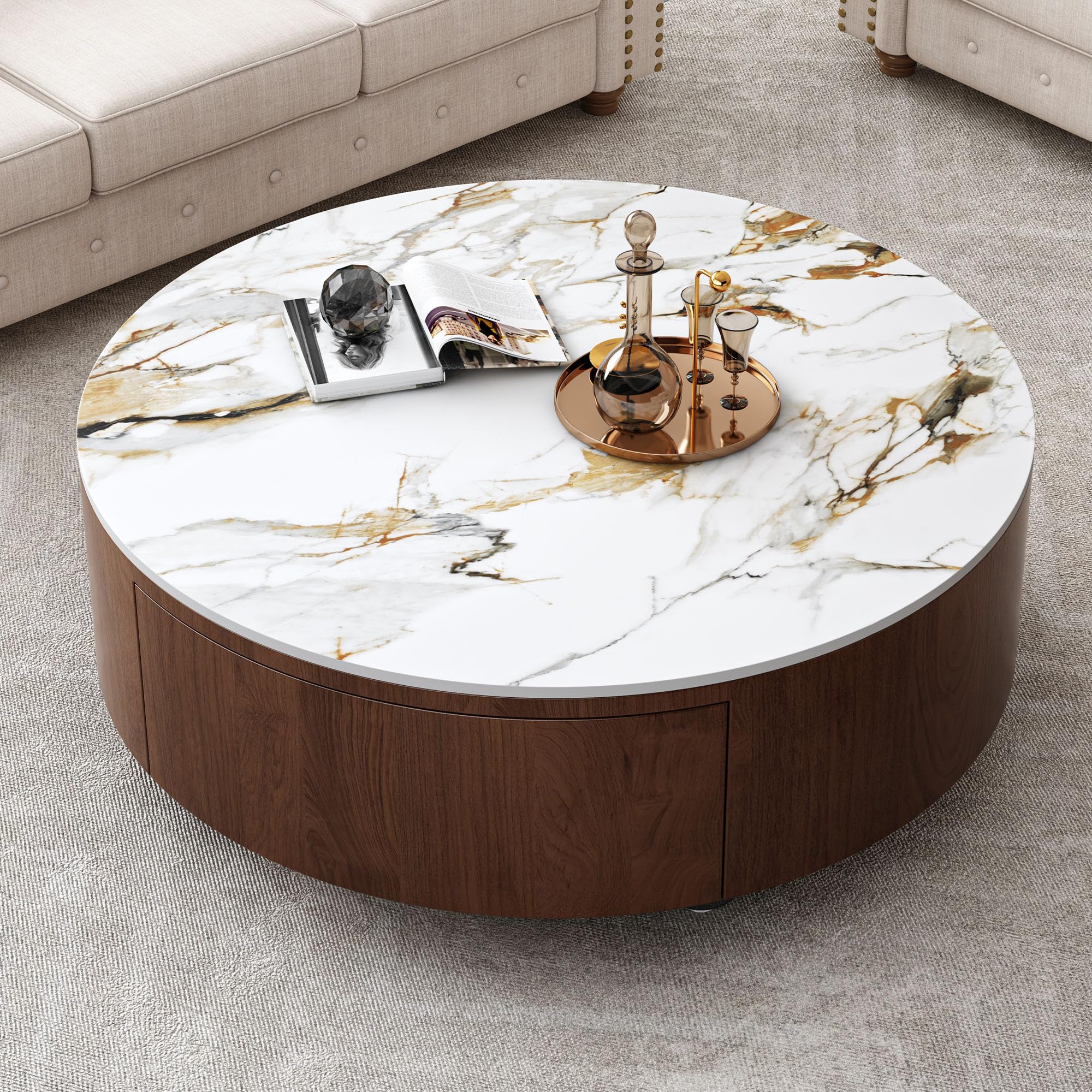 ノットアンティークス　MARBLE COFFEE TABLE 61YtKBrRlXL.jpg